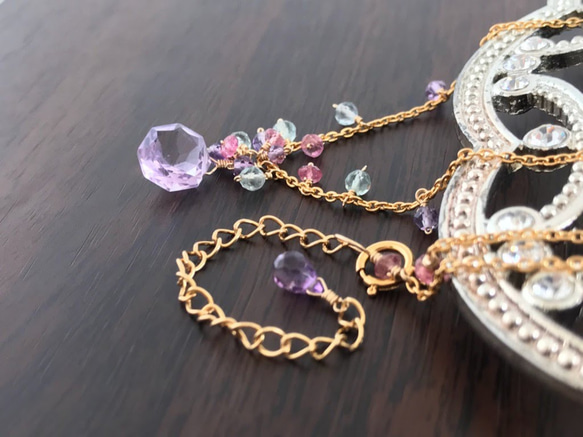 K14GF Pink Amethyst Necklace 第7張的照片