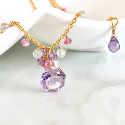 K14GF Pink Amethyst Necklace 第10張的照片