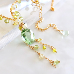 K14GF Green Fluorite Necklace 第1張的照片