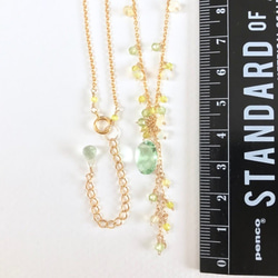 K14GF Green Fluorite Necklace 第4張的照片