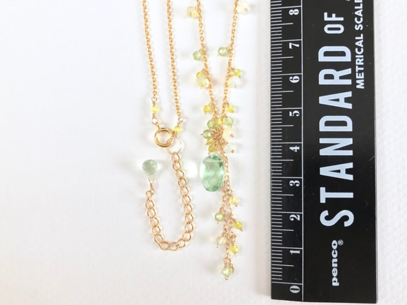 K14GF Green Fluorite Necklace 第4張的照片