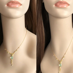 K14GF Green Fluorite Necklace 第5張的照片