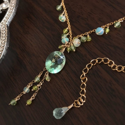 K14GF Green Fluorite Necklace 第7張的照片