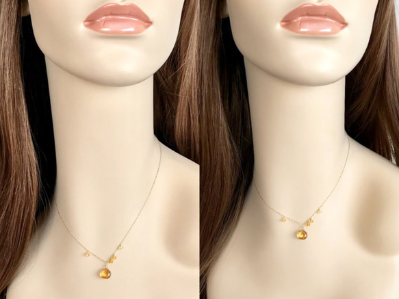 K18 Beautiful citrine necklace 第5張的照片