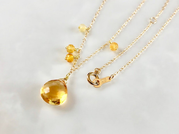 K18 Beautiful citrine necklace 第6張的照片