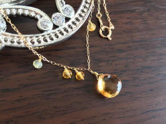 K18 Beautiful citrine necklace 第7張的照片