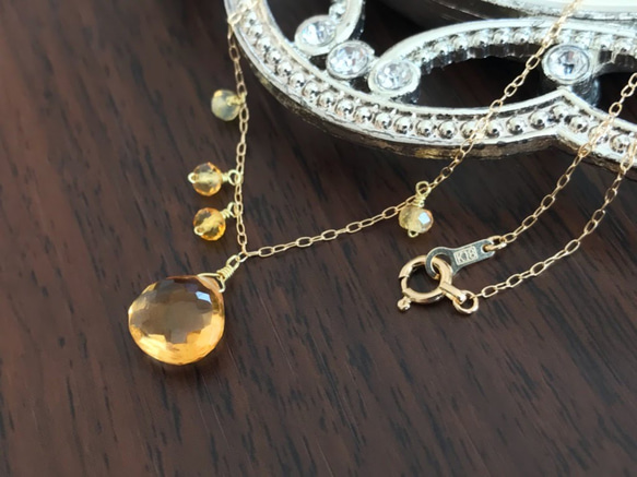 K18 Beautiful citrine necklace 第9張的照片