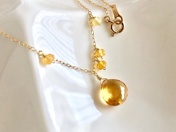 K18 Beautiful citrine necklace 第10張的照片