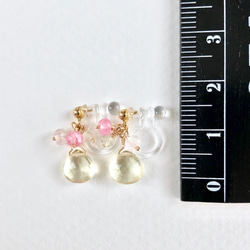 K14GF Lemon Quartz Clip Earrings 第4張的照片