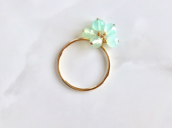 K14GF Blue Opal Ring 第6張的照片