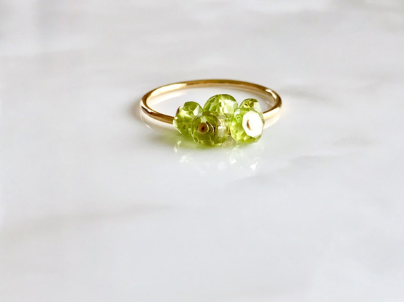 K14GF Ring of Peridot 第3張的照片