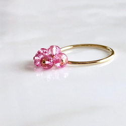 K14GF Pink Topaz Ring 第3張的照片