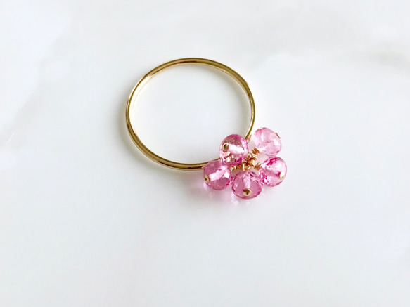 K14GF Pink Topaz Ring 第8張的照片