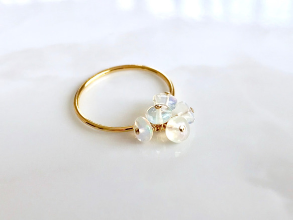 K14GF Precious opal ring 第2張的照片