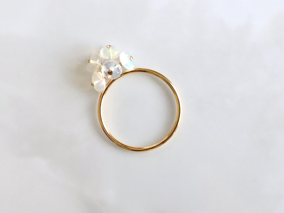 K14GF Precious opal ring 第6張的照片