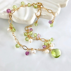 K14GF Peridot and Fluorite Bracelet 第1張的照片