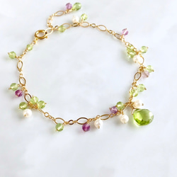 K14GF Peridot and Fluorite Bracelet 第6張的照片