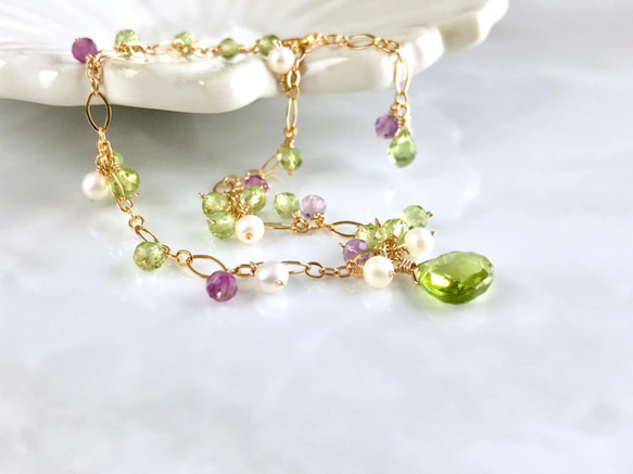 K14GF Peridot and Fluorite Bracelet 第9張的照片