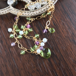 K14GF Peridot and Fluorite Bracelet 第10張的照片