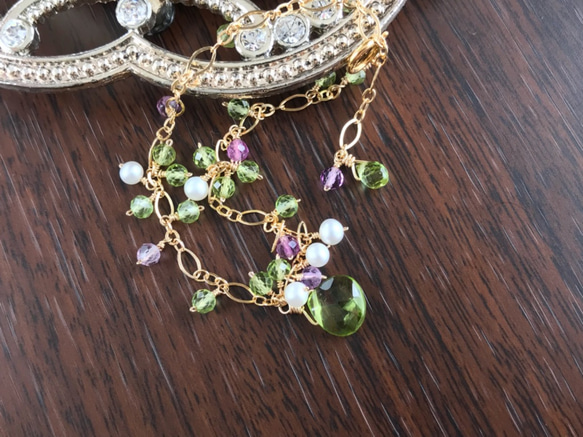 K14GF Peridot and Fluorite Bracelet 第10張的照片