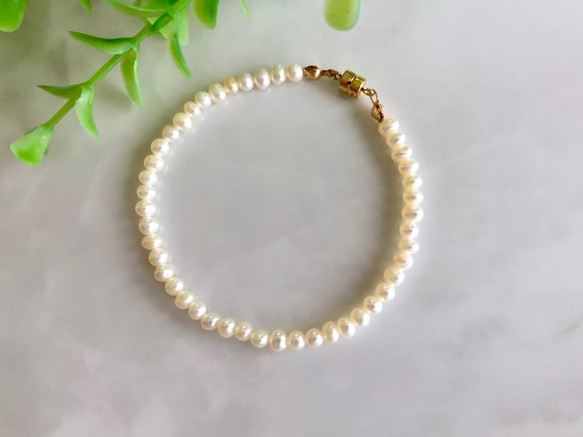 K14GF Freshwater pearl bracelet 第6張的照片