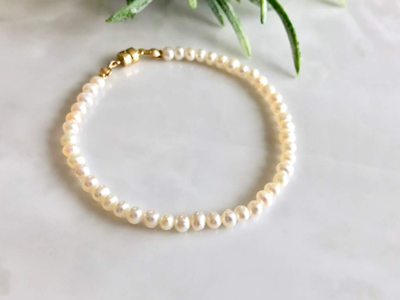 K14GF Freshwater pearl bracelet 第10張的照片