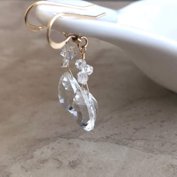 K14GF Crystal and Herkimer Diamond Earrings 第2張的照片