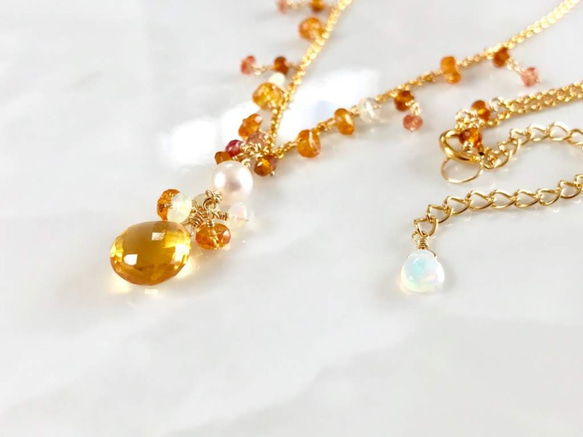 14公斤黃水晶和akoya珍珠項鍊秋天的輝煌 第3張的照片
