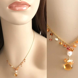 14公斤黃水晶和akoya珍珠項鍊秋天的輝煌 第5張的照片