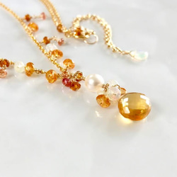 14公斤黃水晶和akoya珍珠項鍊秋天的輝煌 第9張的照片