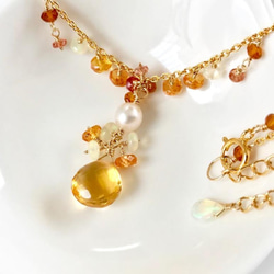 14公斤黃水晶和akoya珍珠項鍊秋天的輝煌 第10張的照片
