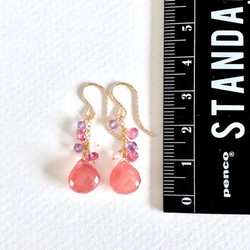 K14GF Rhodochrosite earrings 第4張的照片