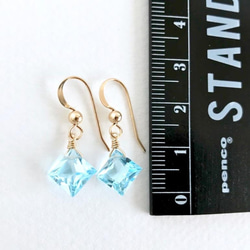 K14GF Sky Blue Topaz Earrings 第4張的照片