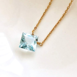 K14GF Sky Blue Topaz Necklace 第10張的照片