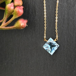 K14GF Sky Blue Topaz Necklace 第8張的照片