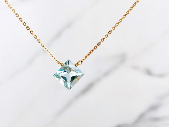 K14GF Sky Blue Topaz Necklace 第7張的照片