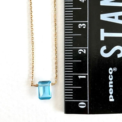 K14GF Swiss Blue Topaz Necklace 第4張的照片