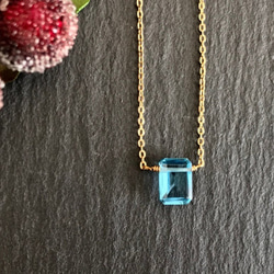 K14GF Swiss Blue Topaz Necklace 第10張的照片