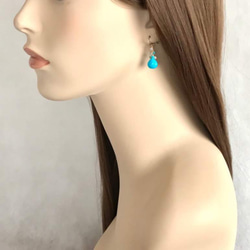 K14GF Turquoise Earrings 第4張的照片
