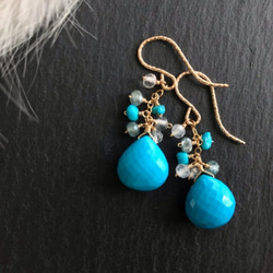 K14GF Turquoise Earrings 第8張的照片