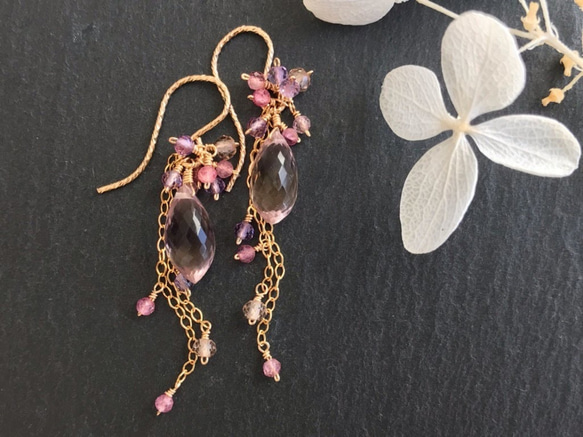 K14GF Ametrin earrings 第2張的照片