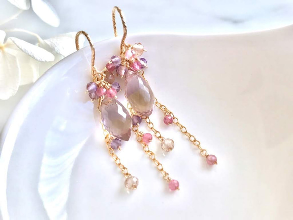 K14GF Ametrin earrings 第7張的照片