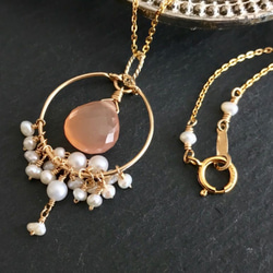 K14GF Orange moonstone necklace 第9張的照片