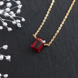 K14GF garnet necklace 第7張的照片