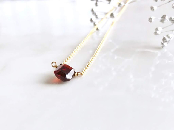 K14GF garnet necklace 第8張的照片