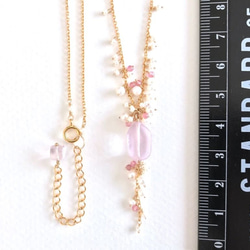 K14GF Kunzite and freshwater pearl necklace 第4張的照片