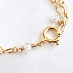 K14GF Herkimer diamonds simple bracelet 第6張的照片