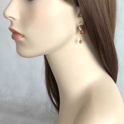 K14GF Golden citrine Earrings 第5張的照片