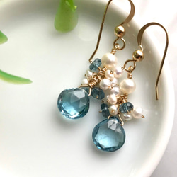 K14GF London Blue Topaz Earrings 第1張的照片