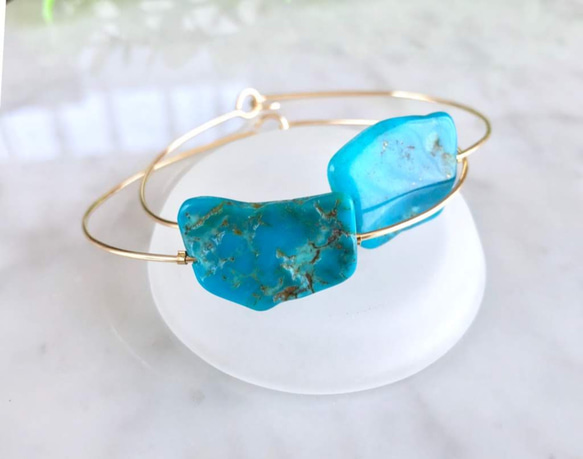 K14gf Turquoise Bangle 第3張的照片